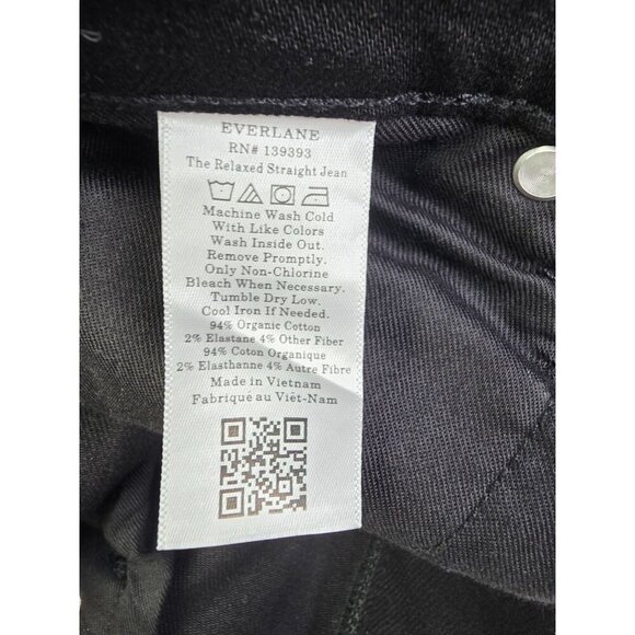 Everlane Size 30X30 Mens The Relaxed Straight High Stretch Black Denim Jeans NWT - Picture 11 of 12